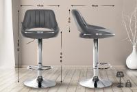 Barhocker Milet Kunstleder chrom grau 