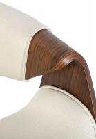 2er Set Esszimmerstuhl Foley Stoff eiche/creme 