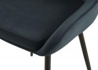 Esszimmerstuhl Elmira Samt schwarz schwarz 