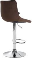 2er Set Barhocker Jerry Samt chrom braun 