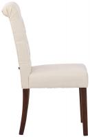 2er Set Esszimmerstühle Lisburn Stoff creme 
