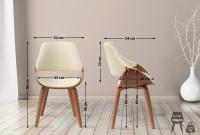 Esszimmerstuhl Vangale Kunstleder walnuss/creme