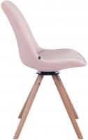 Esszimmerstuhl Troyes Samt Rund natura pink 