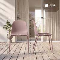 4er Set Stuhl Hardin pink 
