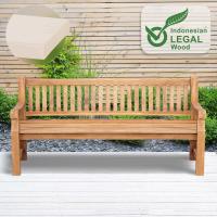 Teakbank Jackson mit Sitzkissen 200 cm + teak creme 