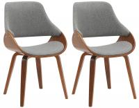 2er Set Esszimmerstuhl Vangale walnuss/dunkelgrau 2er Set Esszimmerstuhl Vangale walnuss/dunkelgrau