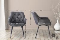 2er Set Stuhl Tanna Samt dunkelgrau 2er Set Stuhl Tanna Samt dunkelgrau