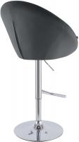 Barhocker London Samt chrom dunkelgrau 