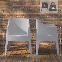 4er Set Stühle Bartal grau 