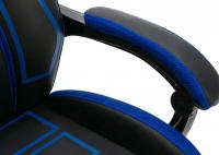 Bürostuhl Clovis Kunstleder schwarz/blau 