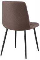 2er Set Esszimmerstuhl Clairton Stoff braun 