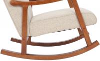 Schaukelstuhl Morelia Stoff walnuss creme Schaukelstuhl Morelia Stoff walnuss creme
