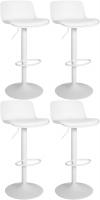 4er Set Barhocker Almada Kunstleder weiß