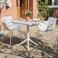 Gartenmöbel-Set Norva mit 2 Stühlen weiß 