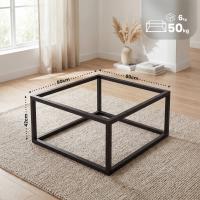 Tischgestell Metall 80x80x42 cm schwarz 
