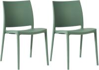 2er Set Stuhl Meton oliv 