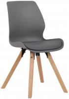 Stuhl Luna Kunststoff grau