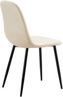 4er Set Esszimmerstuhl Baxter Samt creme 