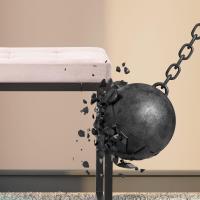 Sitzbank Barci B Samt hellgrau