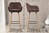 2er Set Barhocker Grant Stoff coffee 