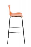 Barhocker Hoover 4-Fuß Gestell schwarz orange 