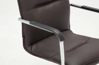 2er Set Besucherstuhl Seattle braun 