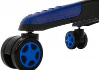 Bürostuhl Clovis Kunstleder schwarz/blau 