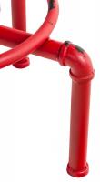 2er Set Barhocker Lumos Vintage Kunstleder rot braun 
