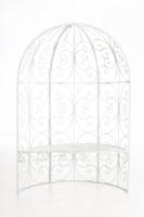 Halbpavillon Rosie mit Sitzbank antik weiß 