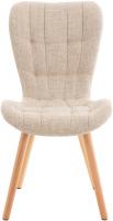 2er Set Stuhl Elda Stoff creme 