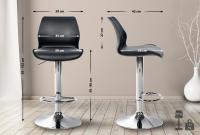 2er Set Barhocker Gilbert Kunststoff schwarz 