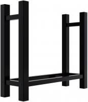 Kaminholzständer Medya eckig 30x80x80 cm schwarz 