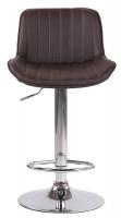 Barhocker Lentini Kunstleder chrom braun 