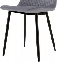 4er Set Stühle Giverny Samt grau 