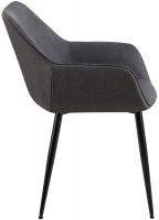 Esszimmerstuhl Vessa Stoff dunkelgrau 