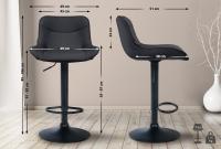 2er Set Barhocker Vonore Kunstleder schwarz schwarz 2er Set Barhocker Vonore Kunstleder schwarz schwarz