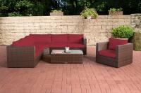 Set Kissenbezüge Tibera rubinrot 