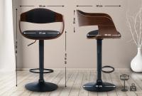 Barhocker Kingston B Stoff walnuss/schwarz 