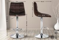 2er Set Barhocker Jerry Samt chrom braun 