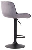 2er Set Barhocker Lentini Samt schwarz dunkelgrau 