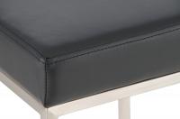 2er Set Barhocker Montreal 85 Kunstleder edelstahl schwarz 
