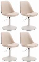 4er Set Stühle Maverick W Stoff creme