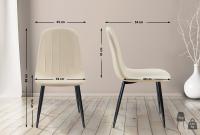 Esszimmerstuhl Baxter Samt creme 