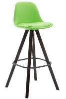 Barhocker Franklin Vollgepolstert Kunstleder Square Cappuccino (eiche) grün