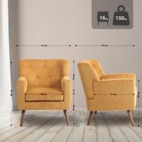 Sessel Kioni Cord orange 