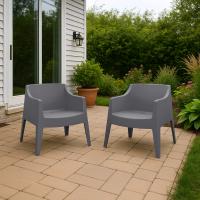 6er Set Stühle Bartal dunkelgrau