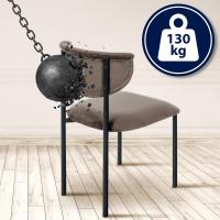 2er Set Besucherstuhl Gambell Samt braun 