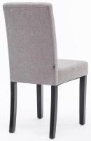 4er Set Esszimmerstuhl Ina Stoff schwarz hellgrau 
