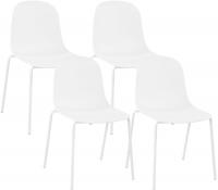 4er Set Stuhl Hardin weiß