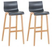 2er Set Barhocker Hoover Natura grau